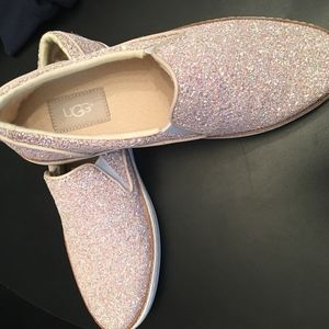 Brand New UGG Adley Chunky Glitter Leather Slipons